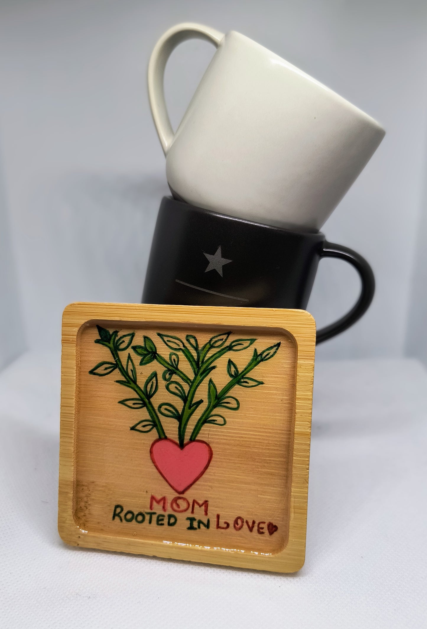 Hand-Drawn Resin Coasters