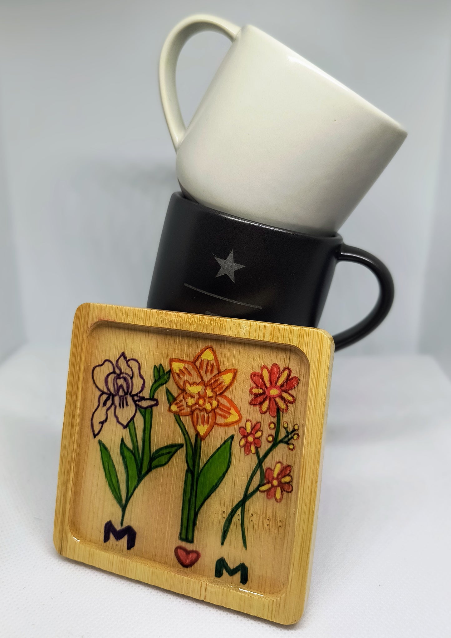 Hand-Drawn Resin Coasters