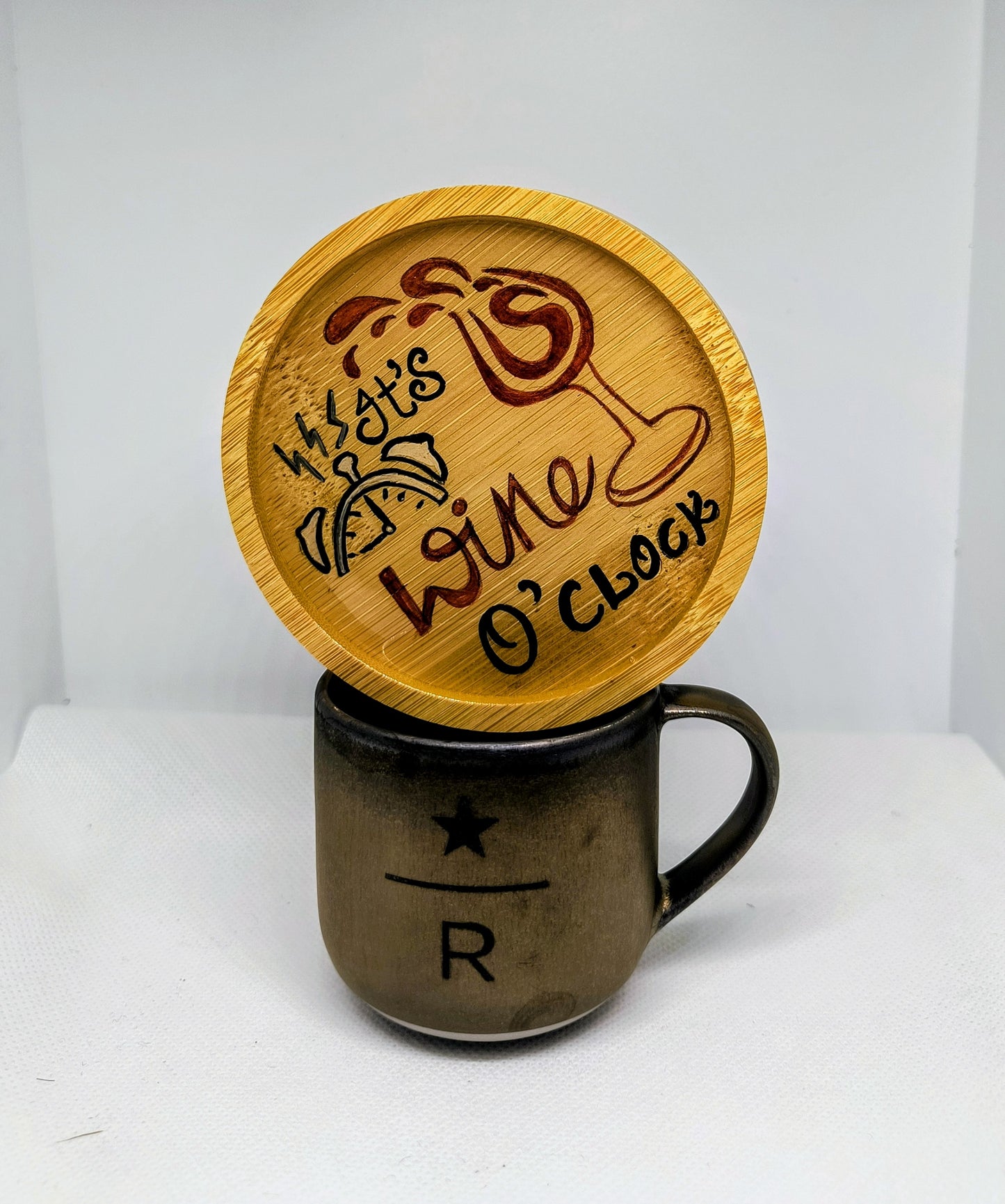 Hand-Drawn Resin Coasters