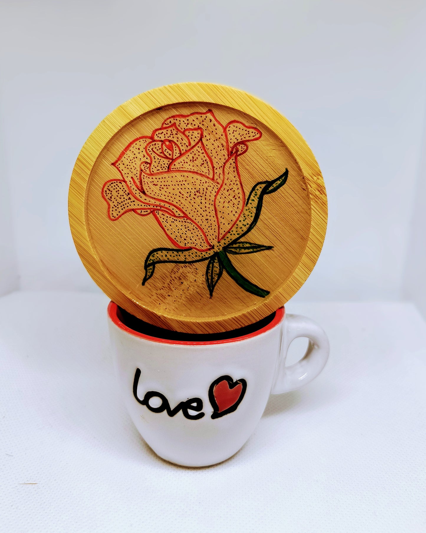 Hand-Drawn Resin Coasters