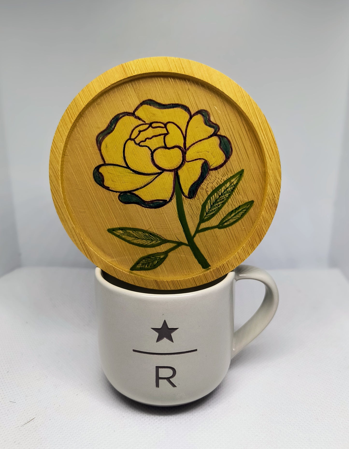 Hand-Drawn Resin Coasters